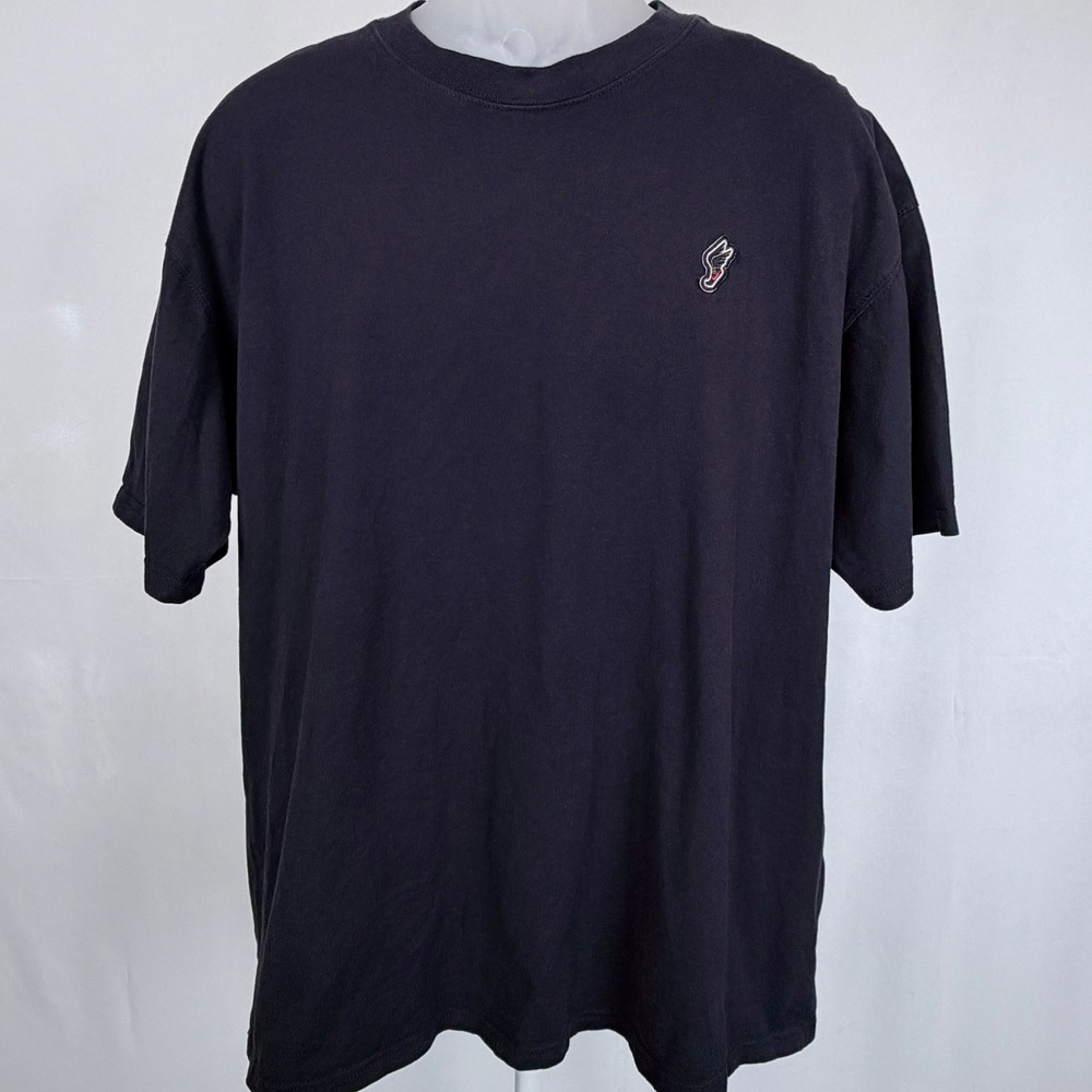 Vintage Nike Athletics Go The Distance Tee Winged Foot Black L Y2K Made Mexico
